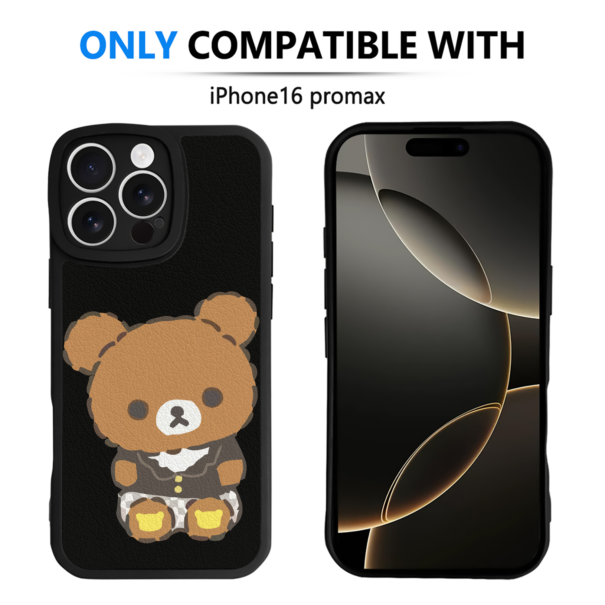 （画像用） リラックマ リラックマ キイロイトリ Rilakkuma Korilakkuma Kiiroitori 【iPhone 16シリーズ対応】シリコンスマホケース（レザー調） 材質：シリコン